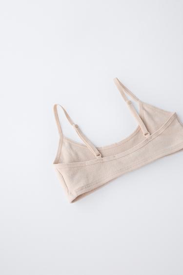 9-14 ANS/ LOT DE TROIS TOPS À ÉTIQUETTE - Marron clair de Zara - Image 2