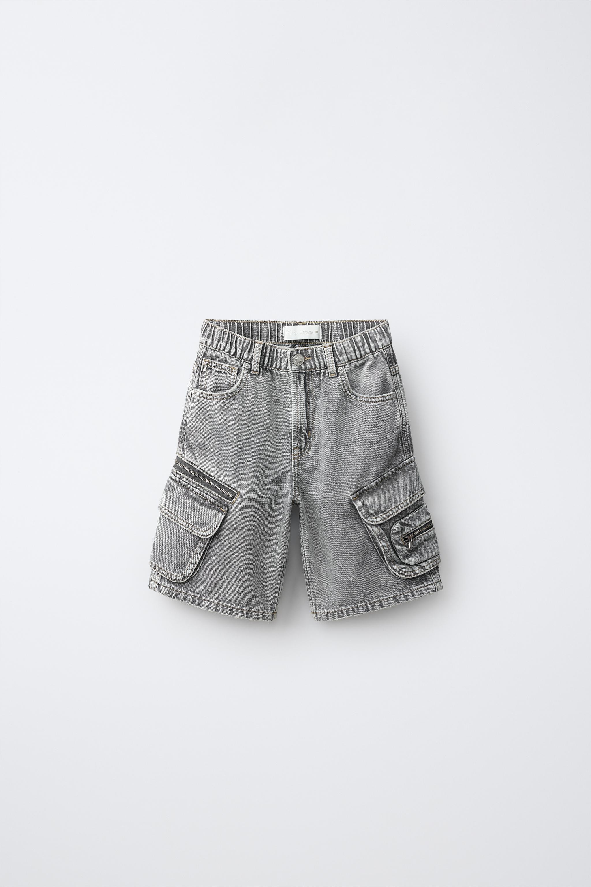 Детские шорты Zara MULTICARGO DENIM SHORTS