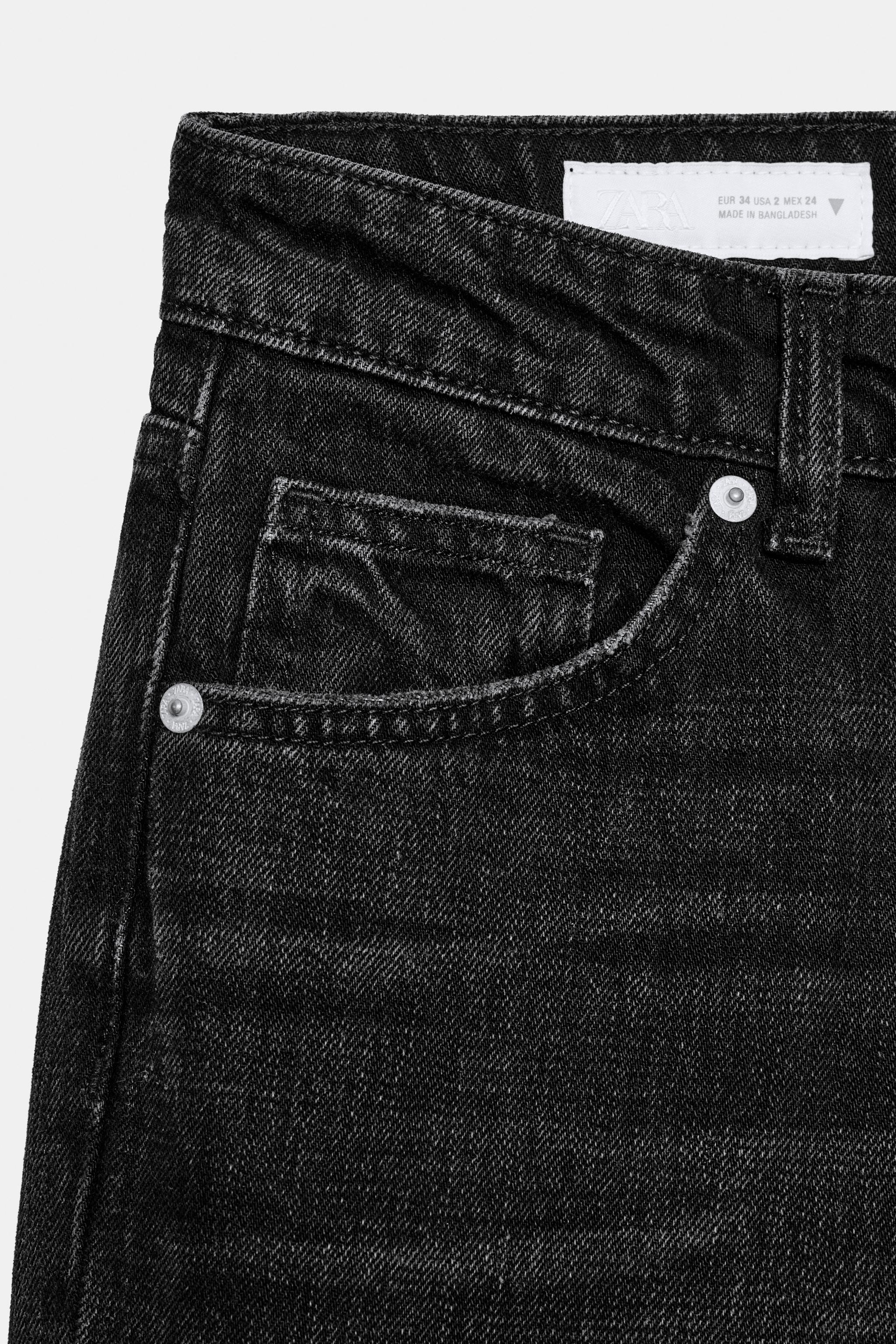 Женские джинсы Zara TRF LOW-RISE WIDE LEG JEANS — фото 3