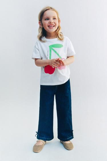 Zara PRINTED T-SHIRT - White