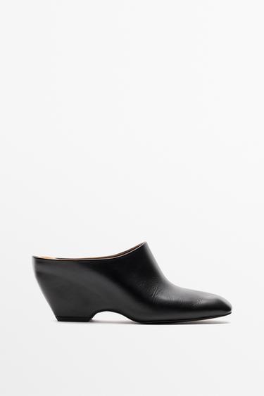Leather wedge mule — Black 2