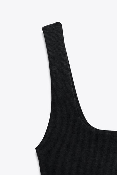 DÉBARDEUR À BRETELLES LARGES - Noir de Zara - Image 6