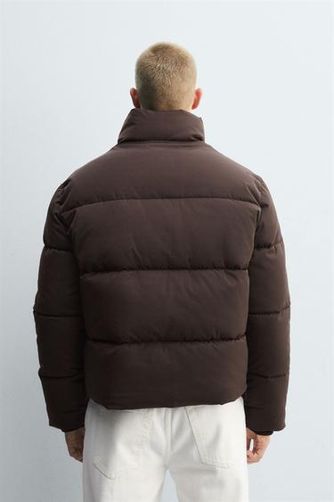 VESTE REMBOURRÉE BOXY FIT DÉPERLANTE - Chocolat de Zara - Image 2