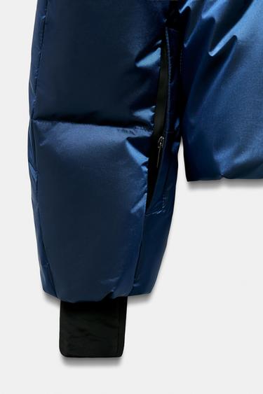 ANORAK QUILTED 80% DOWN 20% FEATHER HOODIE WATER-RESISTANT WINDPROOF RECCO® TECHNOLOGY SKI COLLECTION - Cobalt by Zara - Image 11