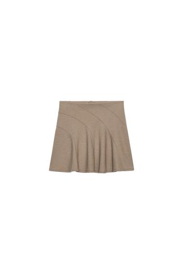FALDA CORTA SOFT - Beige vigoré de Zara