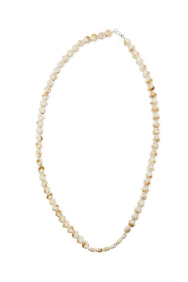 Collier coquillages céramique - Écru de Zara