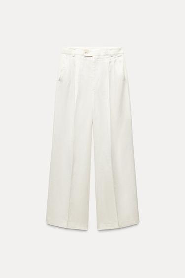 ZW COLLECTION DARTED TROUSERS - Ecru by Zara - Image 0