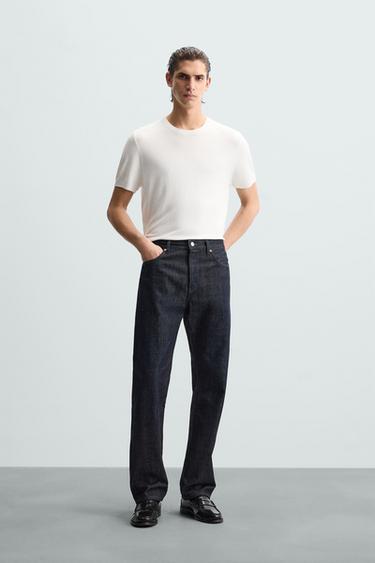 CAMISETA PUNTO REGULAR FIT - Blanco roto de Zara - Imagen 0