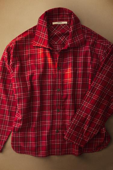 MEN'S CHRISTMAS CHECK FLANNEL SET OF PYJAMAS (SET OF 2) - Red by Zara