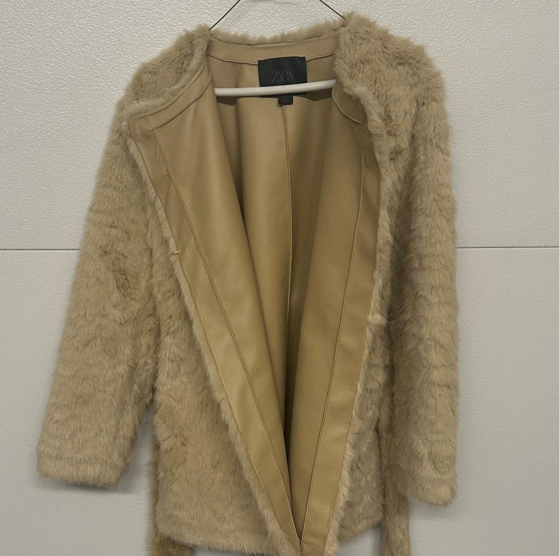 FAUX FUR BELTED COAT  ZW COLLECTION - Image 3