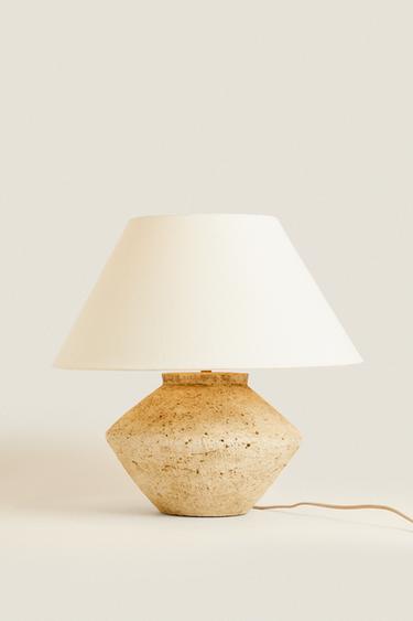 LAMPE DE TABLE BASE FAÏENCE GRAND FORMAT - Écru de Zara - Image 1