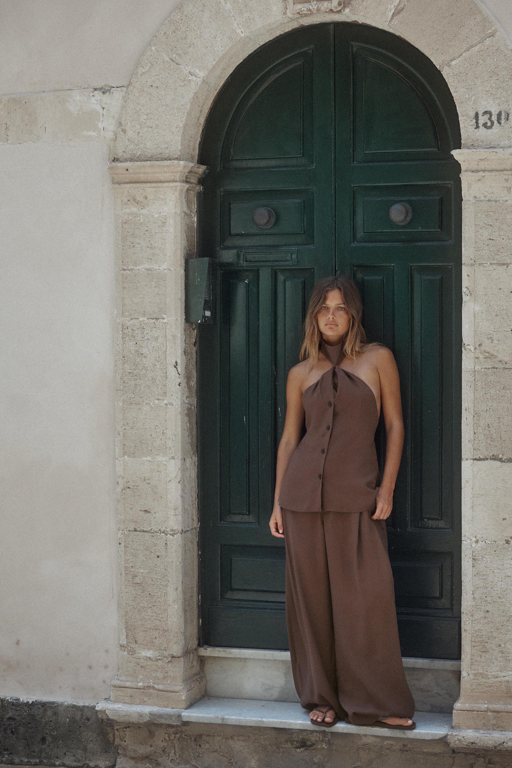 CHALECO TOP HALTER NŒUD