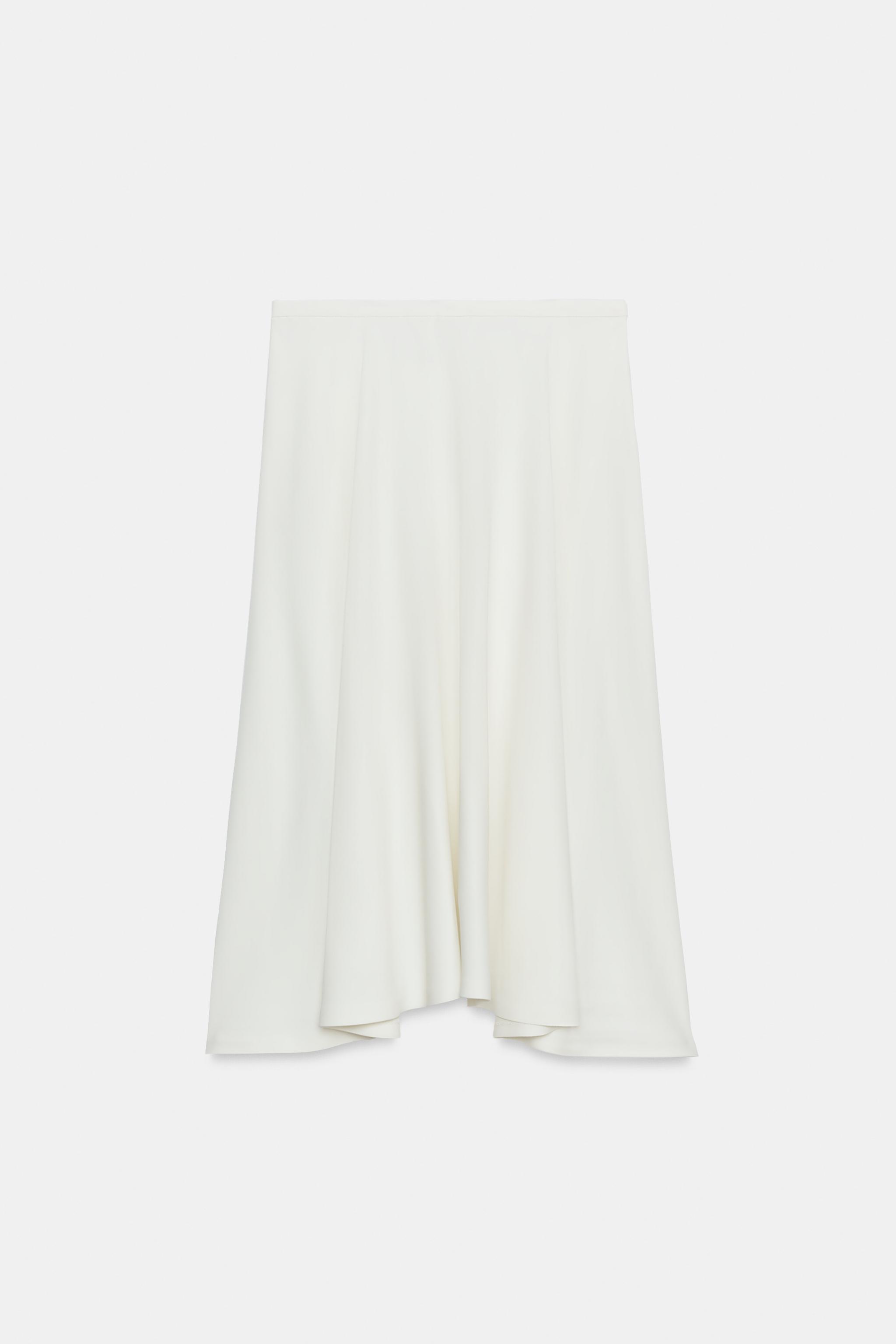 Zara ZW COLLECTION KATMANLI MİDİ ETEK görsel 8