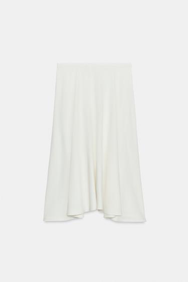 JUPE MIDI CAPE ZW COLLECTION - Écru de Zara - Image 7