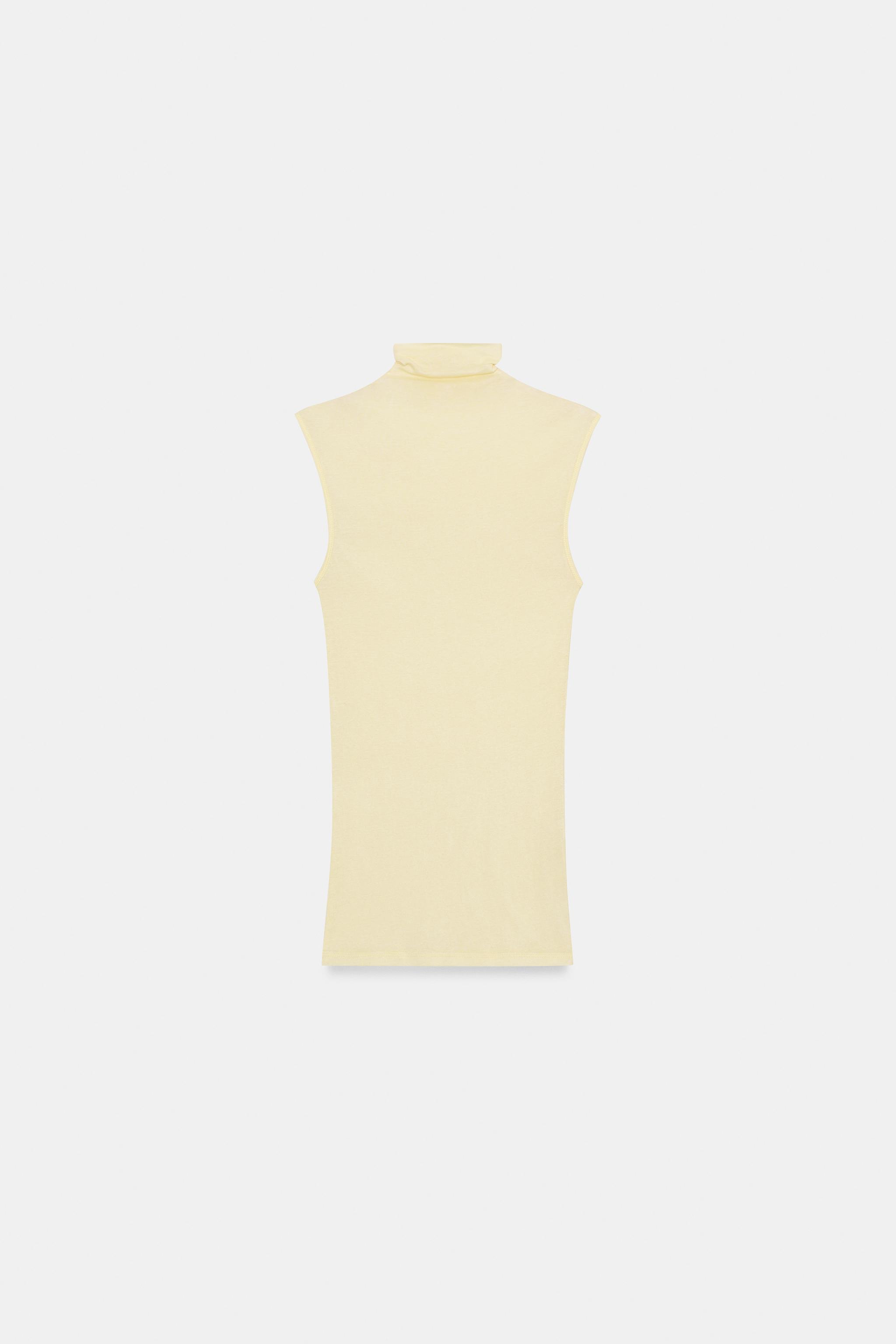 SUPIMA® HIGH NECK T-SHIRT — Butter