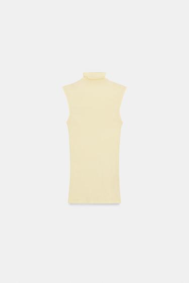 SUPIMA® HIGH NECK T-SHIRT - Butter by Zara