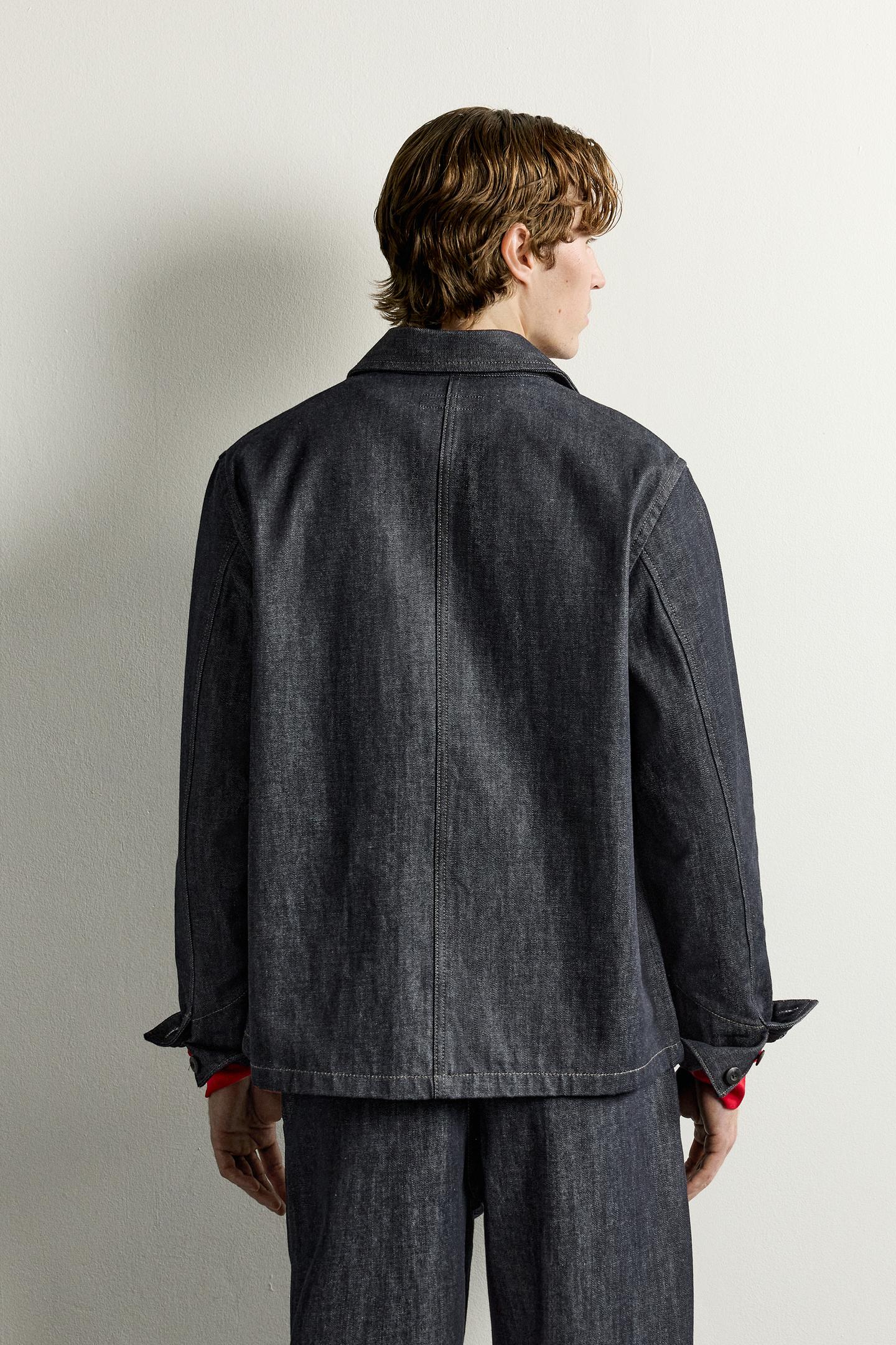 Мужская рубашка Zara Pocket Denim Overshirt, цвет: Индиго — фото 3