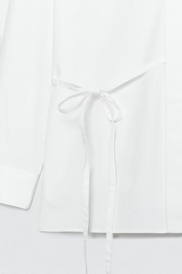 POPLIN SHIRT WITH BOW SOSHIOTSUKI X ZARA - White by Zara - Image 9