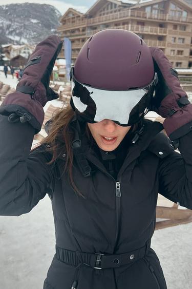 ANORAK PADDED 80% DOWN 20% FEATHER WATER-RESISTANT WINDPROOF RECCO® TECHNOLOGY SKI COLLECTION - Black by Zara