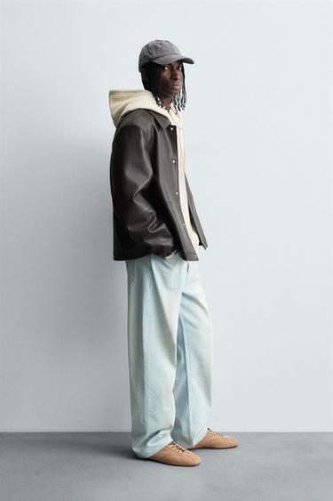 FAUX LEATHER JACKET - Brown by Zara - Image 3