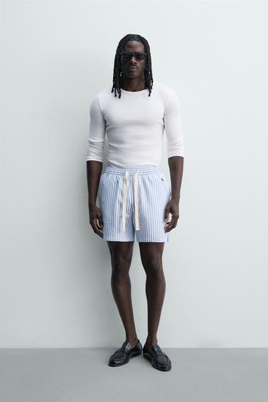 QUẦN SHORT KẺ SỌC - Stripes từ Zara - Hình ảnh 0