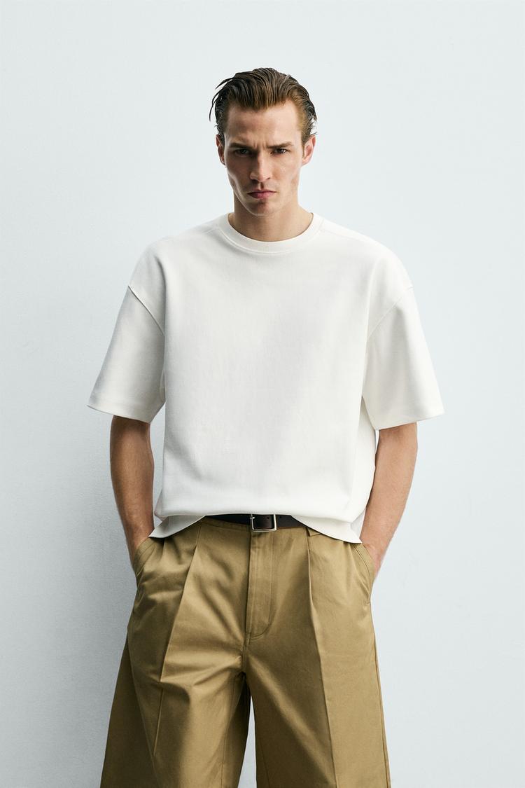 ZARA INTERLOCK RELAXED FIT SWEATSHIRT