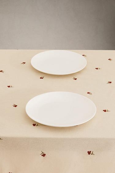 EMBROIDERED COTTON TABLECLOTH - Ecru by Zara - Image 1