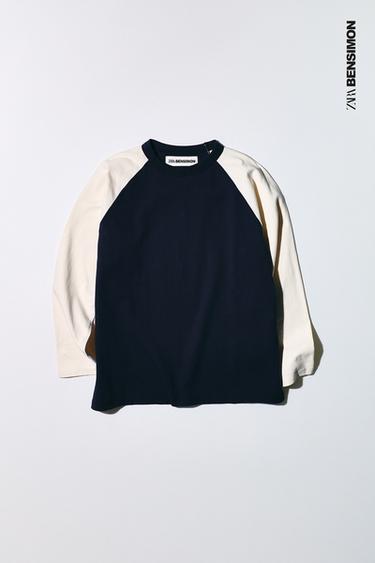 BENSIMON ® X ZARA RAGLAN SLEEVE T-SHIRT - Navy blue by Zara