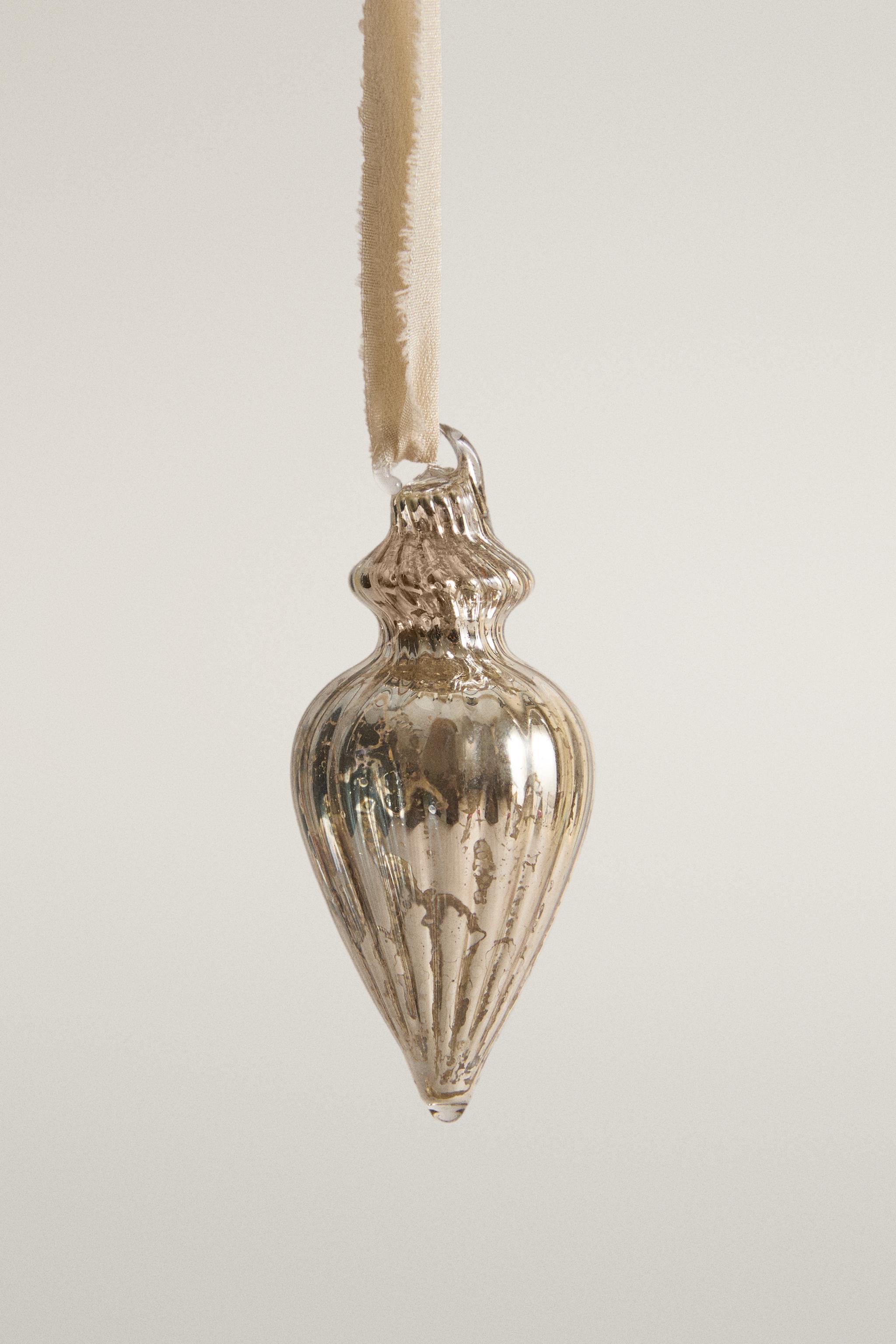 MERCURISED MINI DROP CHRISTMAS TREE DECORATION