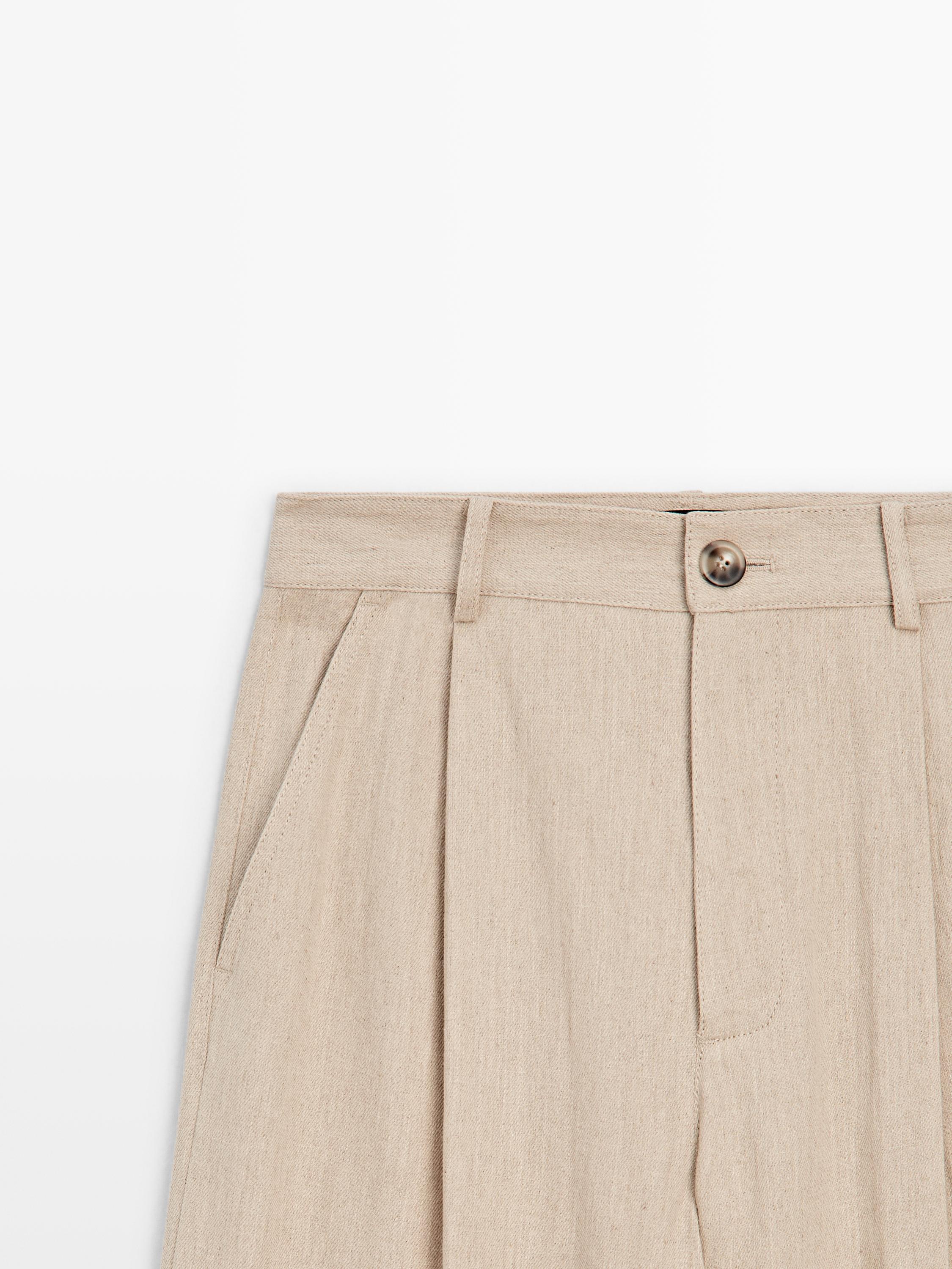 Loose fit high-waist trousers