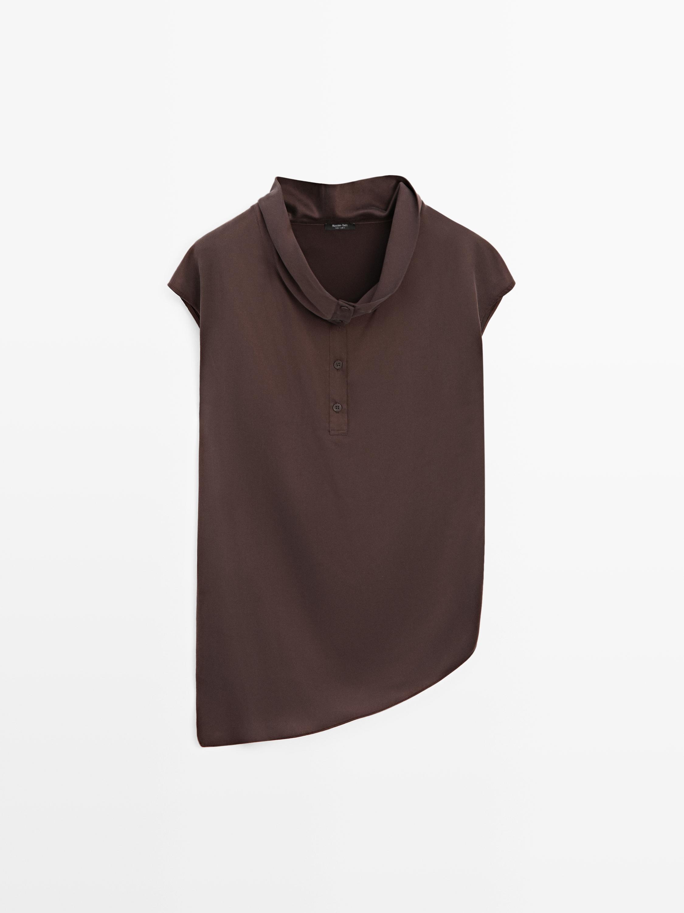 Asymmetric draped top