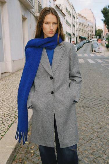 SOFT SHOULDER PAD COAT - Grey by Zara