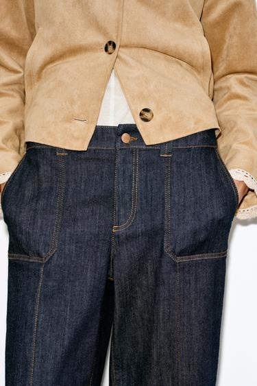 Z1975 MID-WAIST CULOTTES JEANS - Blue by Zara - Image 2