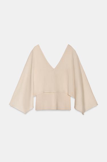 توب ممزوج محاك - خَام الخاص بـ Zara