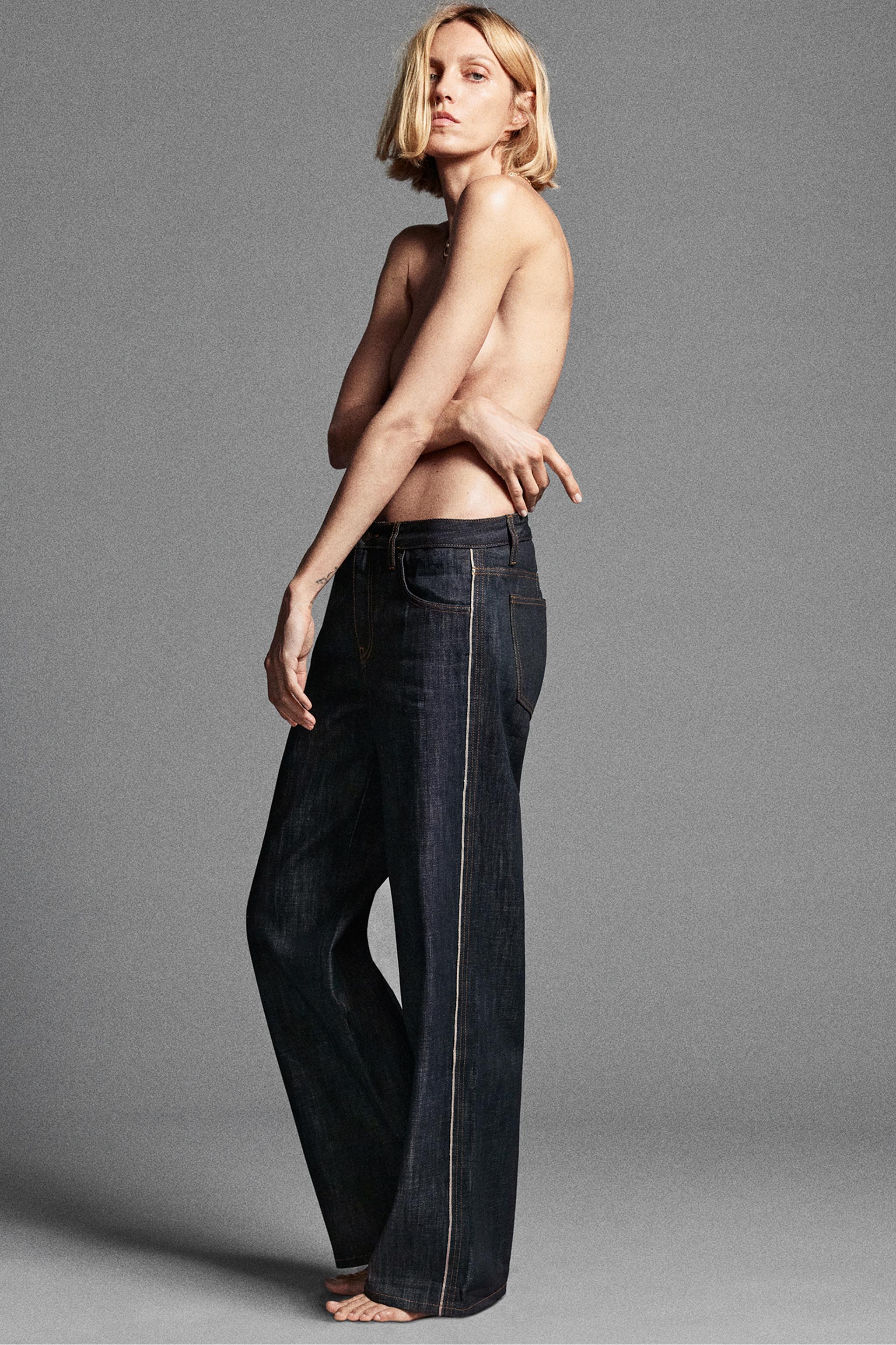 Женские джинсы Zara ZW COLLECTION MID-RISE SELVEDGE JEANS
