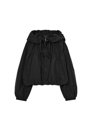 GATHERED JACKET WITH TIES - Black by Zara