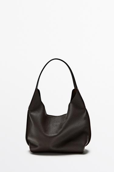 Zara Nappa leather mini shoulder bag - Brown - Image 0