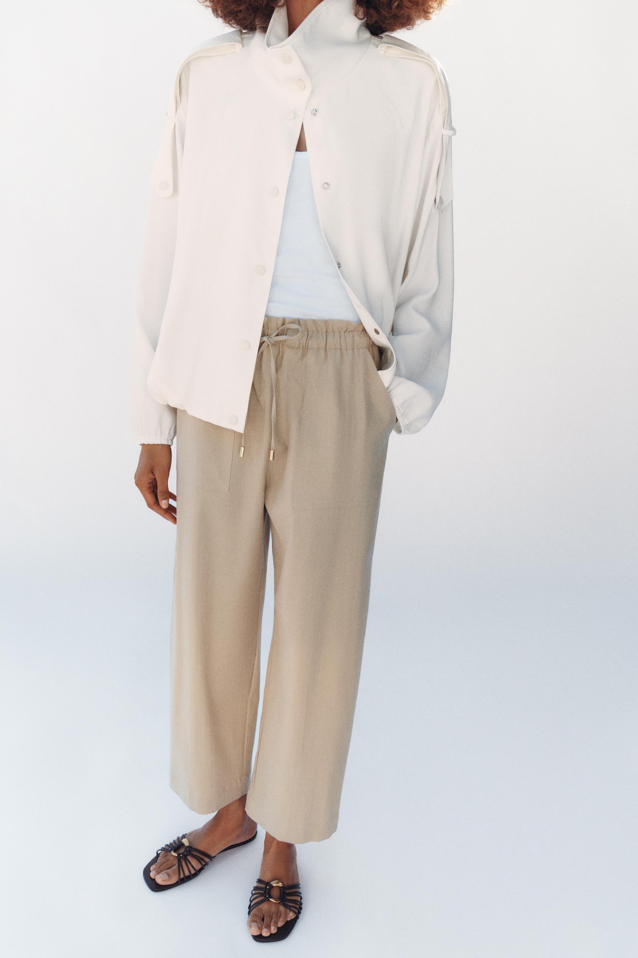 PANTALON TAPERED À TAILLE ÉLASTIQUE