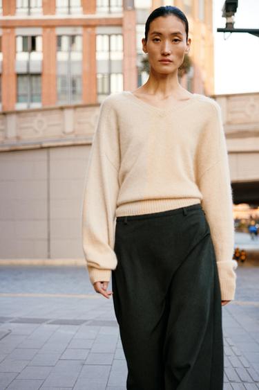 ШИРОКАЯ ЮБКА АСИММЕТРИЧНОГО КРОЯ — ZW COLLECTION — СЕРЫЙ от Zara — изображение 0