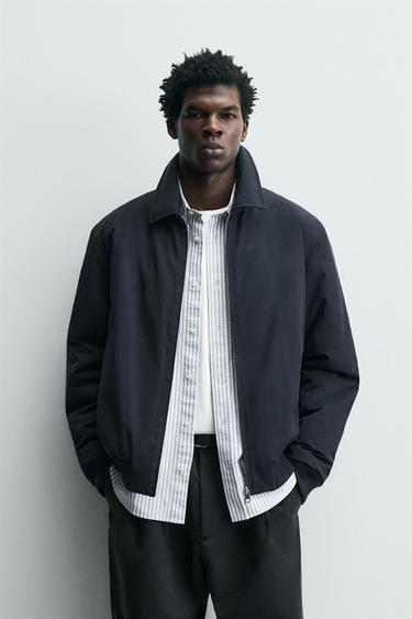 WATER-REPELLENT QUILTED JACKET - Navy blue by Zara