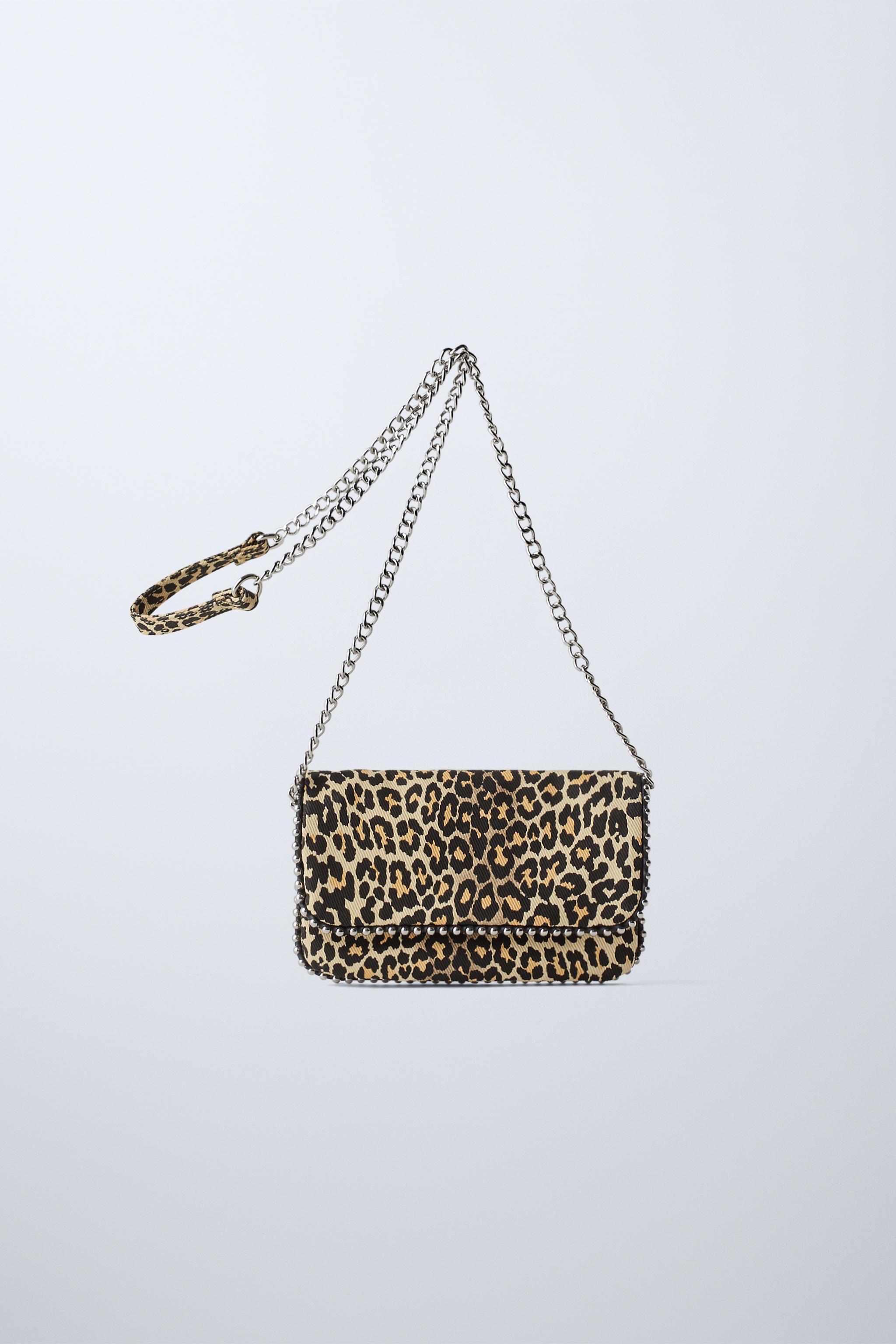 Leopard Peanuts クロス *韓国バッグ ANIMAL PRINT CROSSBODY BAG - Brown | ZARA New Zealand