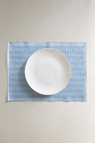 SET DE TABLE GÉOMÉTRIQUE (LOT DE 2) - Bleu de Zara - Image 4