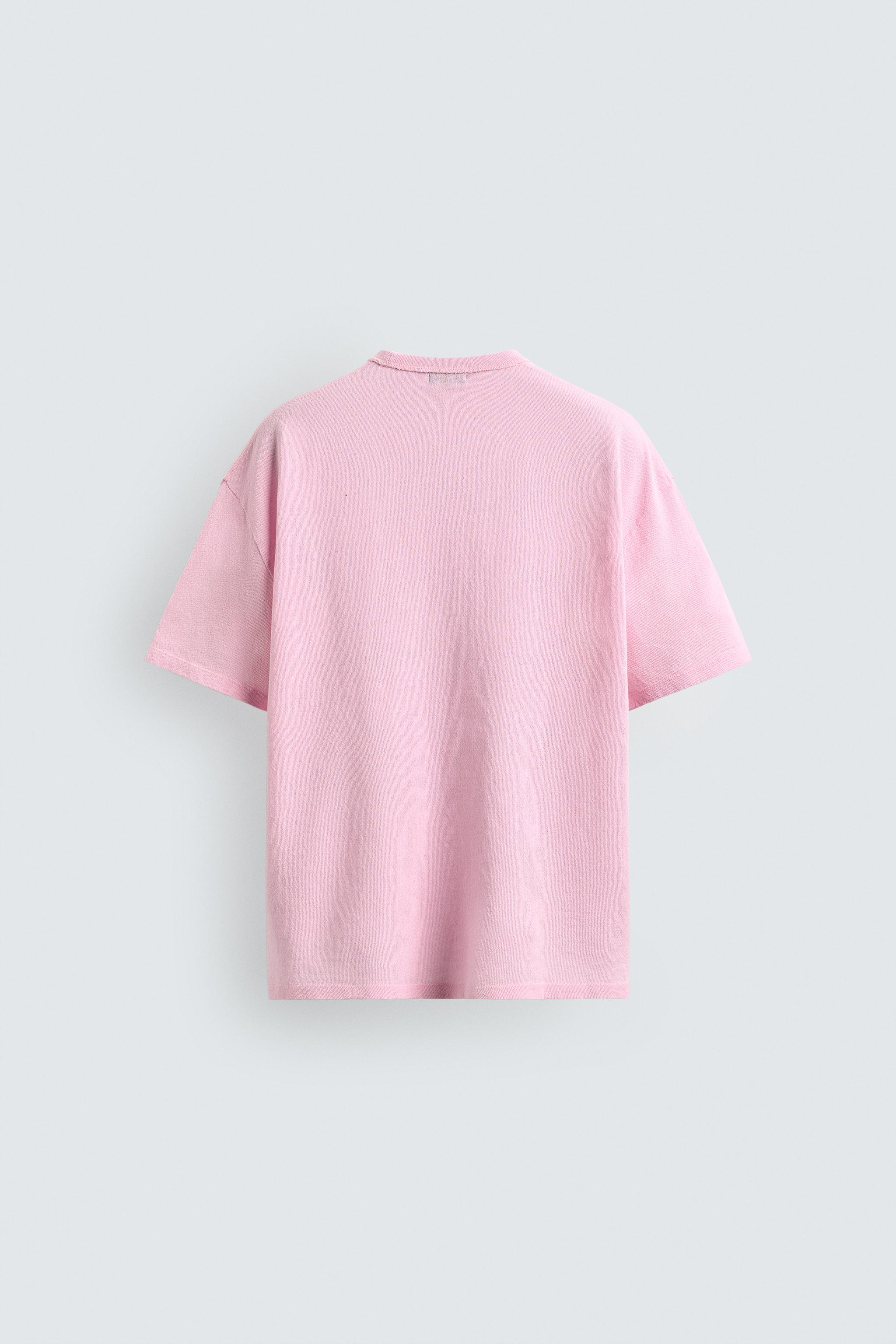 T-SHIRT EN MAILLE IMPRIMÉE CONTRASTE
