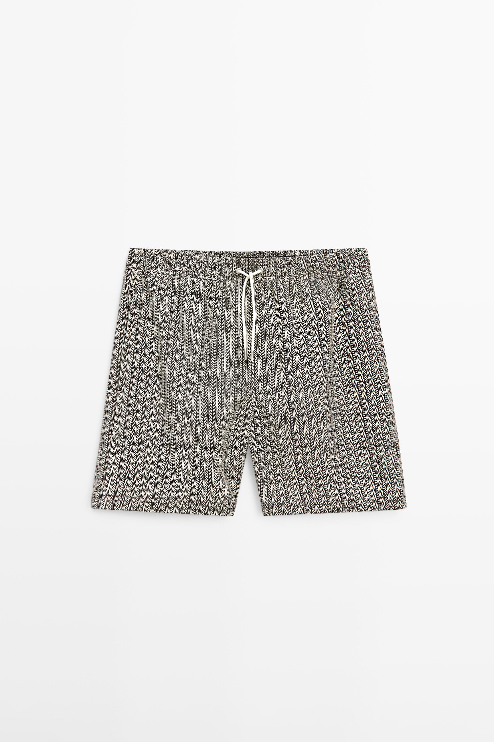 Maillot de bain imprimé à chevrons