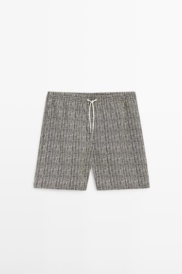 Zara Herringbone print swimsuit - Brown