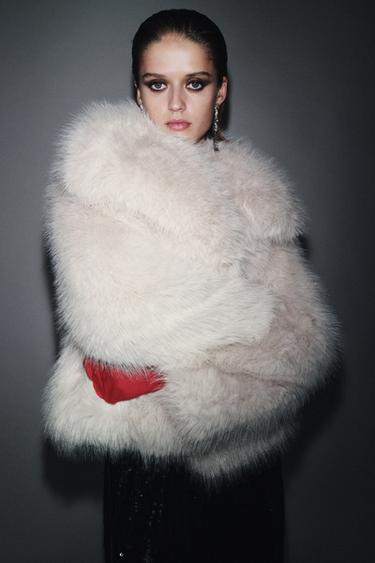 ΚΟΝΤΟ ΠΑΛΤΟ ΣΕ ΟΨΗ ΓΟΥΝΑΣ ZW COLLECTION - Εκρού του Zara