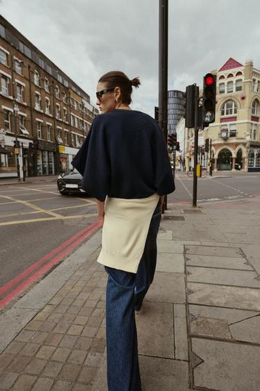 BASIC KNIT SWEATER - Navy blue by Zara - Image 3