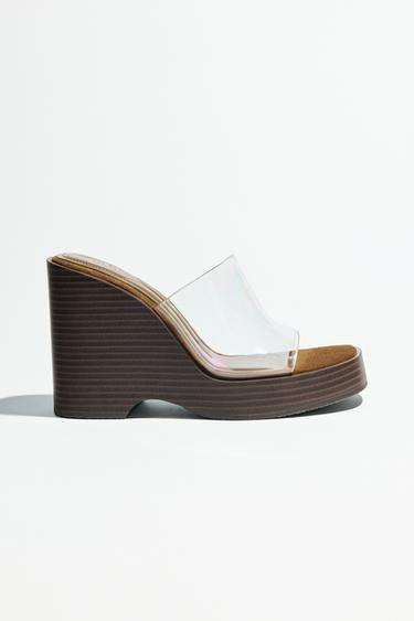 VINYL WEDGE - Brown by Zara