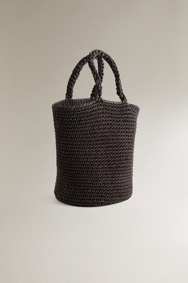 MINI SAC EFFET TRESSÉ - Marron de Zara - Image 1