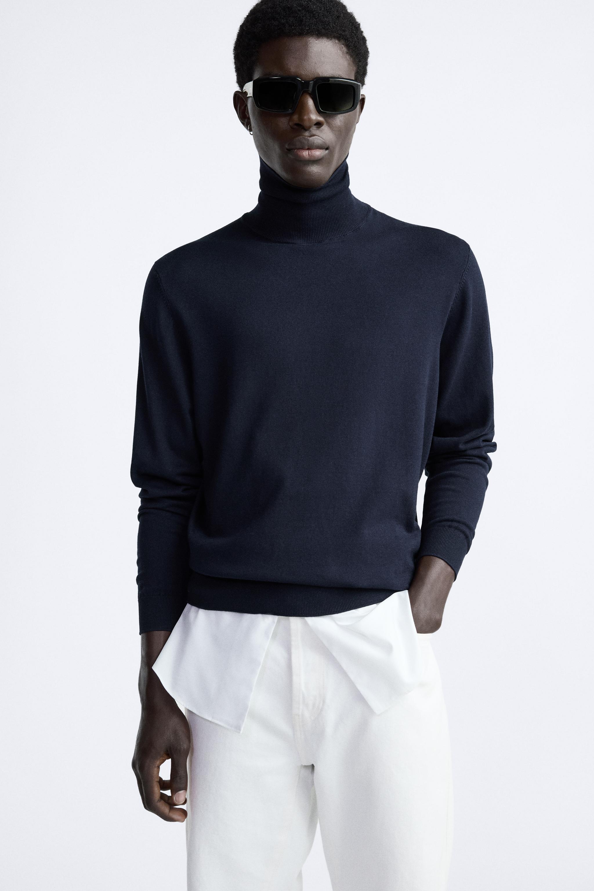 Turtle neck jumper mens clearance zara